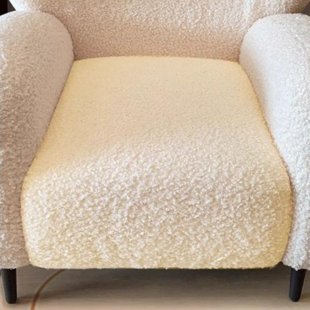 Ghế Sofa Bành Lông Cừu Trắng Dùng Trong Phòng Khách Đọc Sách, Thư Giãn
