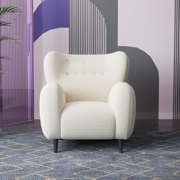 Ghế Sofa Bành Lông Cừu Trắng Dùng Trong Phòng Khách Đọc Sách, Thư Giãn