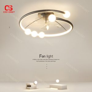 Đèn quạt trần hiện đại Bắc Âu được thiết kế theo phong cách Bắc Âu sang trọng và hiện đại