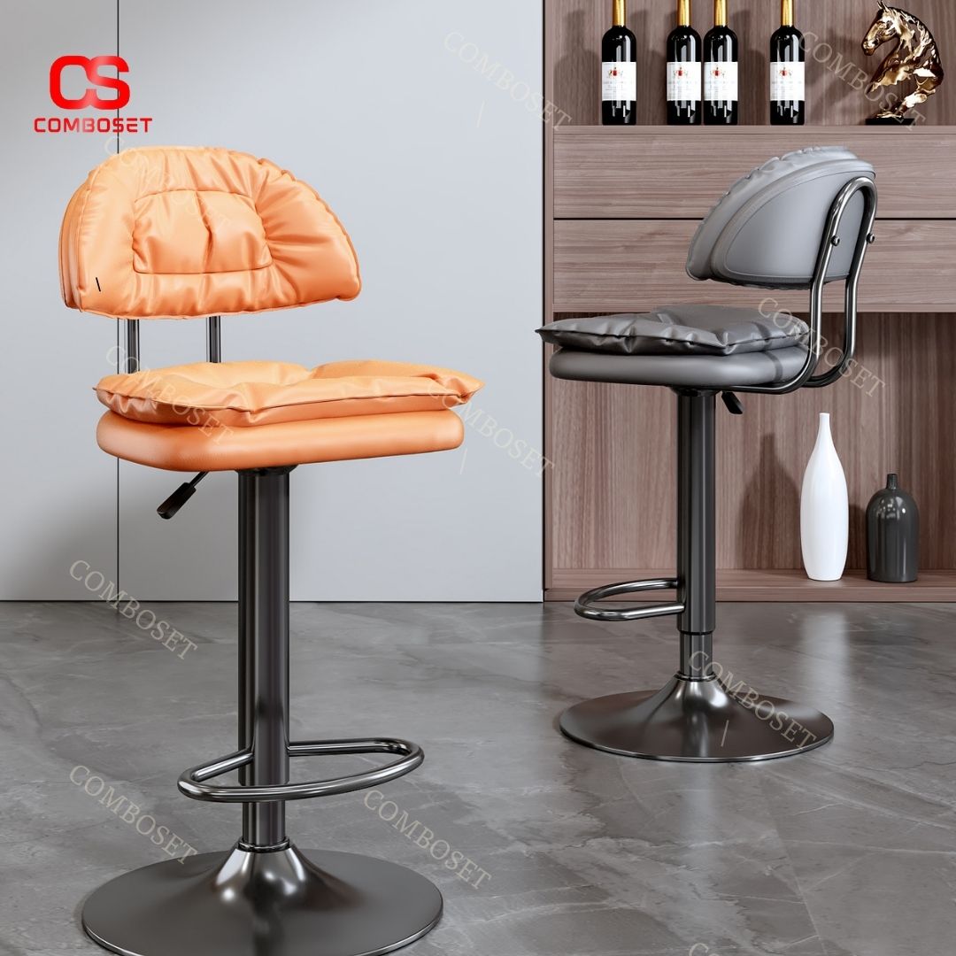 Ghế bar xoay 360 độ 2 đệm vuông với thiết kế độc đáo cùng nhiều công năng