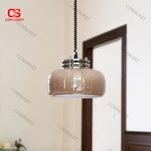 Đèn thả trần bauhaus chao thủy tinh thể hiện sựu thanh lịch và hiện đại