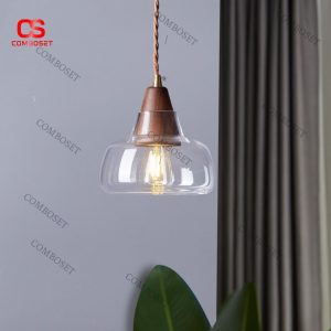 Đèn thả thủy tinh trong suốt với thiết kế mang hơi hướng Bắc Âu cổ điển