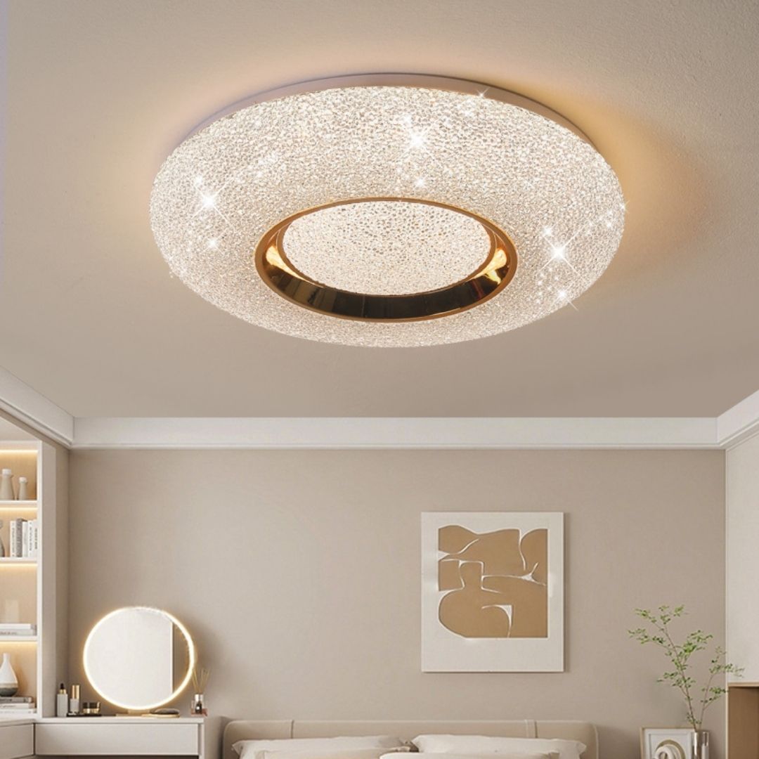Đèn ốp trần bảo vệ mắt decor không gian phòng khách
