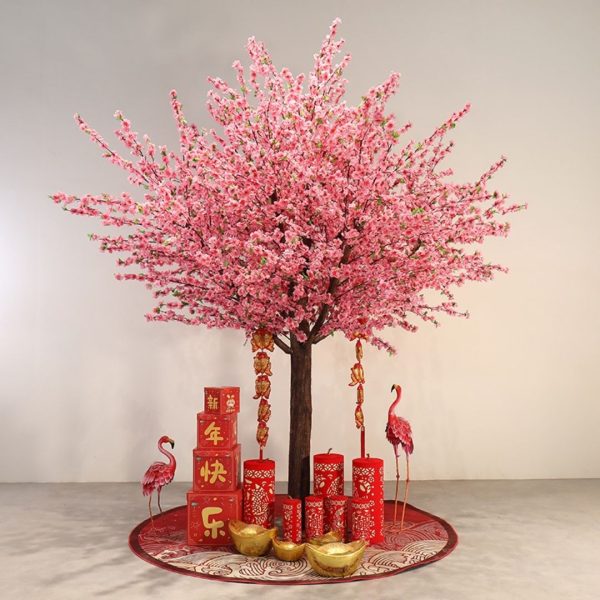 Cây Hoa Anh Đào Nhân Tạo, Cây Hoa Đào 1,8M Cao Cấp, Cây Ước Nguyện Decor Nội Và Ngoại Thất - Hình ảnh 2