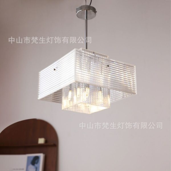 Đèn thả Acrylic hình chữ nhật trong suốt mang đến sự mới lạ