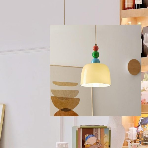 Đèn thả thủy tinh kết hợp đuôi gỗ nhã lý tưởng cho phòng khách, phòng ngủ, nhà hàng, nhà bếp