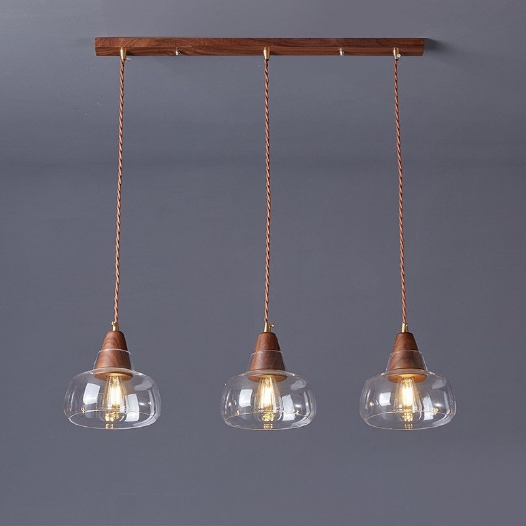 Đèn thả thủy tinh trong suốt decor được nhiều không gian