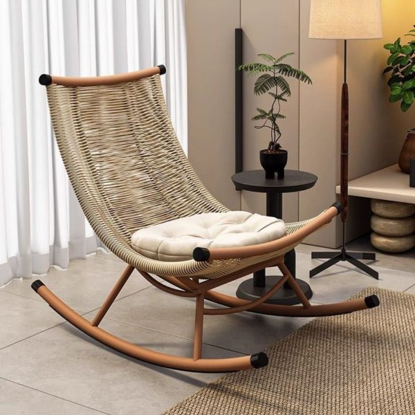 Ghế Mây Bập Bênh Mặt Trăng, Ghế Thư Giãn Bập Bênh, Ghế Giải Trí Dùng Cho Nội Thất Và Ngoại Thất - Hình ảnh 8