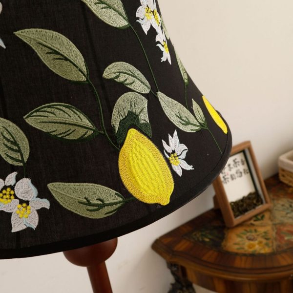 Đèn Sàn Chao Nón Họa Tiết Thuê Hoa, Đèn Sàn Nanyang Phong Cách Retro Cổ Điển Decor Phòng Khách - Hình ảnh 7