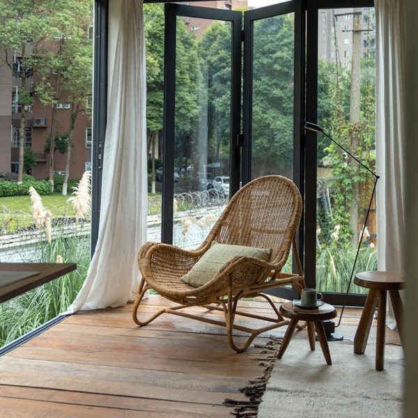 Ghế Mây Thư Giãn Michelle, Ghế Mây Tự Nhiên Retro Phong Cách Wabi-Sabi Dành Cho Nội, Ngoại Thất - Hình ảnh 8