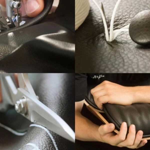 Ghế Thư Giãn Emas Da Bò Cao Cấp, Ghế Sofa Lười Kèm Đôn Ghế, Ghế Sofa Xoay Khung Kim Loại Thiết Kế Ý - Hình ảnh 7
