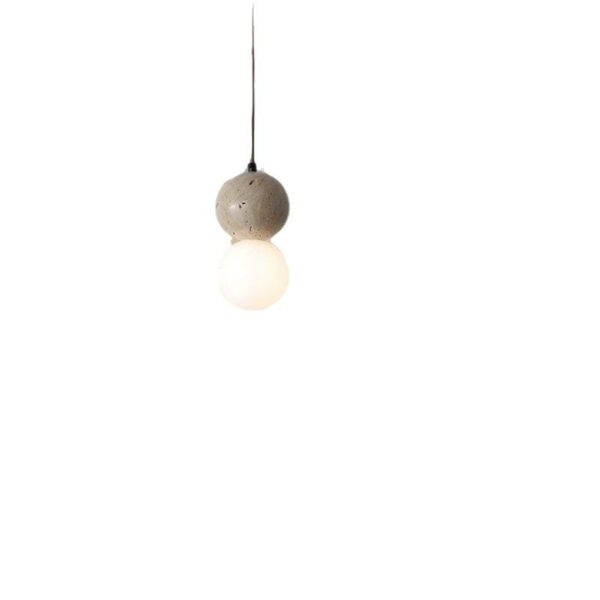 Đèn Thả Trần Hình Cầu Đá Travertine, Đèn Thả Wabi-Sabi Nhật Bản, Đèn Thả Đầu Giường - Hình ảnh 7