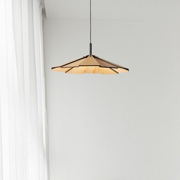 Đèn Thả Bàn Ăn Bằng Gỗ, Đèn Thả Chao Nón Wabi_Sabi , Đèn Chùm Retro Decỏ Quán Cà Phê/ Nhà Hàng - Hình ảnh 6