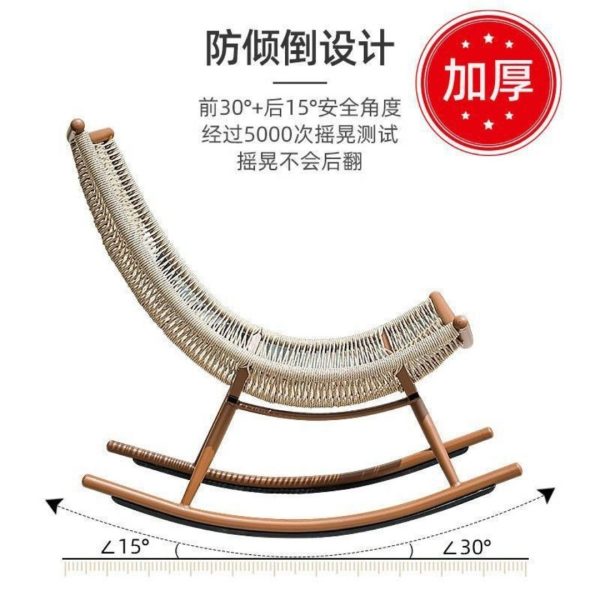 Ghế Mây Bập Bênh Mặt Trăng, Ghế Thư Giãn Bập Bênh, Ghế Giải Trí Dùng Cho Nội Thất Và Ngoại Thất - Hình ảnh 6