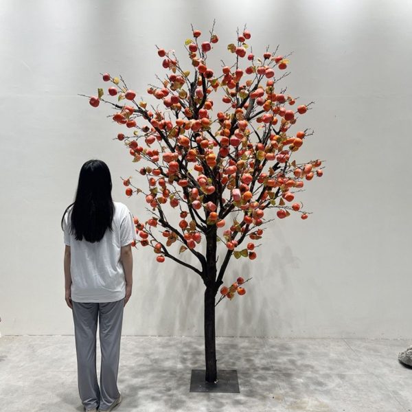 Cây Hồng Nhân Tạo Cao Cấp 1,2M, Cây Hồng Giả Dùng Decor Quán Cafe, Nhà Hàng Studio - Hình ảnh 4