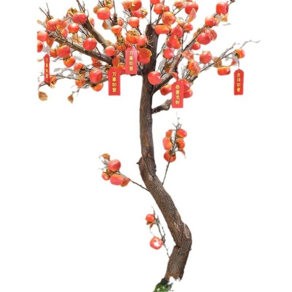 Cây Hồng Nhân Tạo Thân Bonsai, Cây Hồng Mô Phòng Cây Ước Nguyện, Cây Trang Trí May Mắn, Ý Nghĩa - Hình ảnh 4