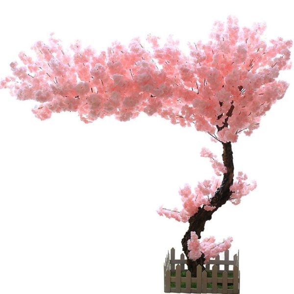 Cây Hoa Anh Đào Nhân Tạo Có Led Thân Bonsai Uốn Lượn, Cây Hoa Đào Có Đế Màu Hồng Tuyệt Đẹp - Hình ảnh 5
