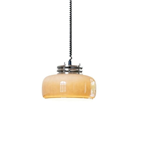 Đèn Thả Trần Bauhaus Chao Thủy Tinh, Đèn Thả Thủy Tinh Màu Kem Đơn Giản Phong Cách Cổ Điển - Hình ảnh 5