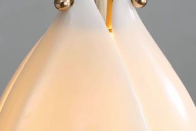 Đèn thả trần hoa tulip bằng gốm