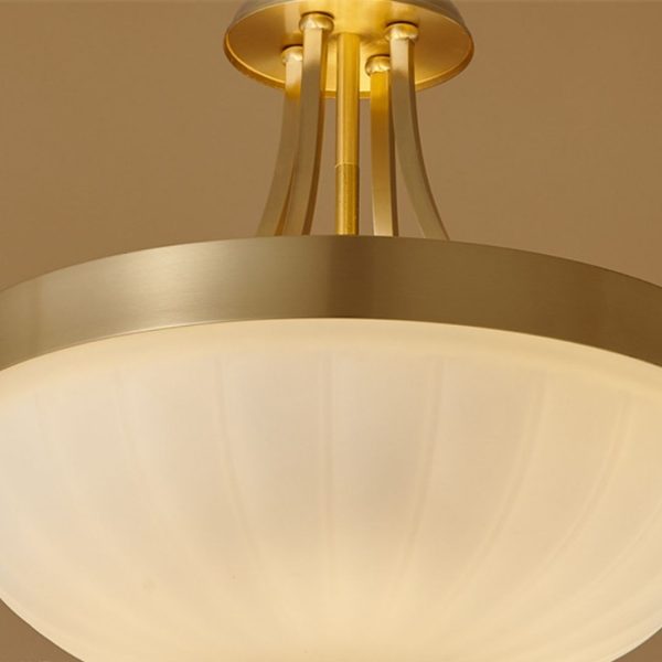 Đèn Thả Thủy Tinh Tân Cổ Điển, Đèn Chùm Thả Bằng Đồng Phong Cách Bắc Âu Decor Phòng Ngủ, Phòng Ăn - Hình ảnh 5