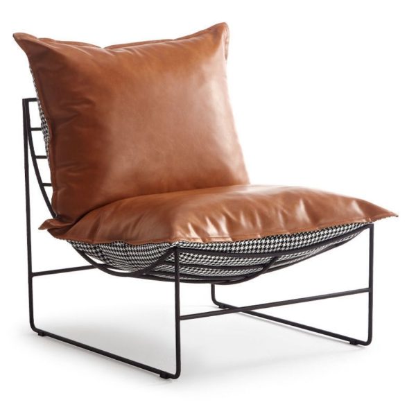 Ghế Thư Giãn Đệm Da Khung Sắt Hiện Đại, Ghế Sofa Lười, Ghế Sofa Nhỏ, Đơn Giản, Sang Trọng - Hình ảnh 6