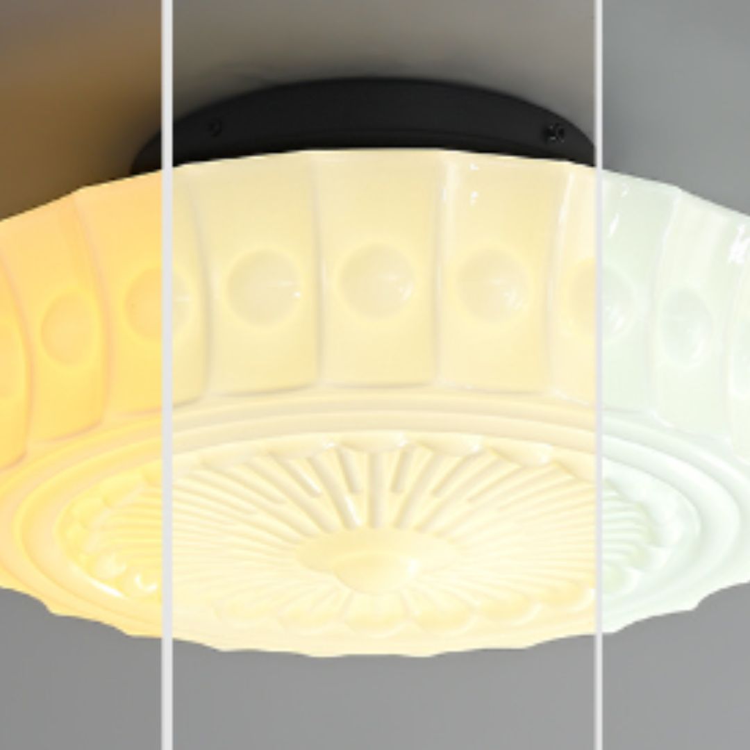 Đèn trần thủy tinh opal cổ điển sử dụng chuyển đổi qua lai giữa 3 chế độ màu