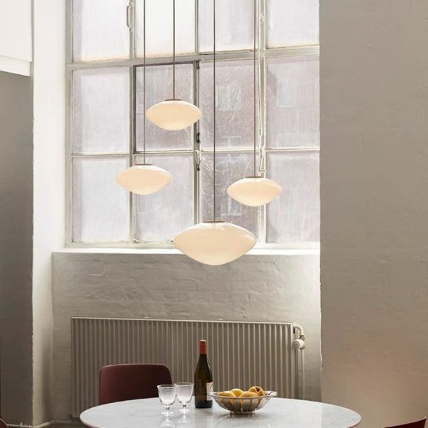 Đèn Thả Ngọc Thủy Tinh Hình Opal, Đèn Chùm Thả Bắc Âu Hiện Đại Decor Phòng Khách, Phòng Ăn - Hình ảnh 4