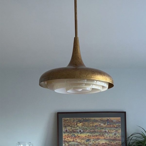 Đèn Chùm Thủy Tinh Màu Đồng, Đèn Thả Bàn Ăn Phong Cách Wabi-Sabi, Đèn Quầy Bar Sang Trọng - Hình ảnh 4