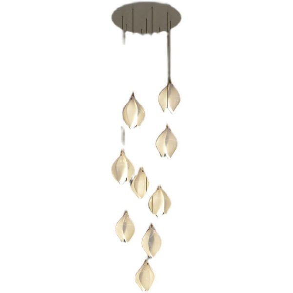 Đèn Thả Trần Hoa Tulip Bằng Gốm, Đèn Thả Bàn Ăn Ánh Sáng Sang Trọng, Đèn Chùm Thả Gốm Sứ - Hình ảnh 4