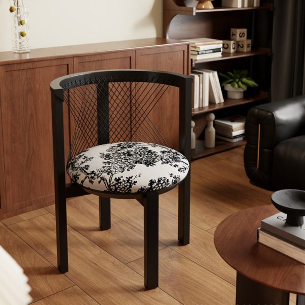 Ghế Dây Tựa Lưng Gỗ Tần Bì, Ghế Tựa Lưng Phong Cách Wabi_Sabi Nhiều Màu, Ghế Ăn Gỗ Nguyên Khối - Hình ảnh 5