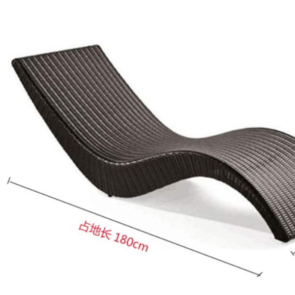 Ghế Sân Vườn Hồ Bơi Hình Chữ S, Ghế Tắm Nắng Chống Thấm Nước, Ghế Thư Giãn Ban Công, Bãi Biển - Hình ảnh 5