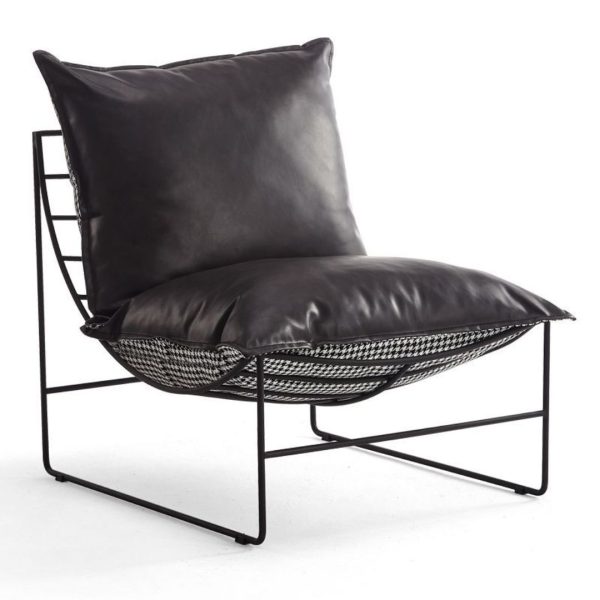 Ghế Thư Giãn Đệm Da Khung Sắt Hiện Đại, Ghế Sofa Lười, Ghế Sofa Nhỏ, Đơn Giản, Sang Trọng - Hình ảnh 5