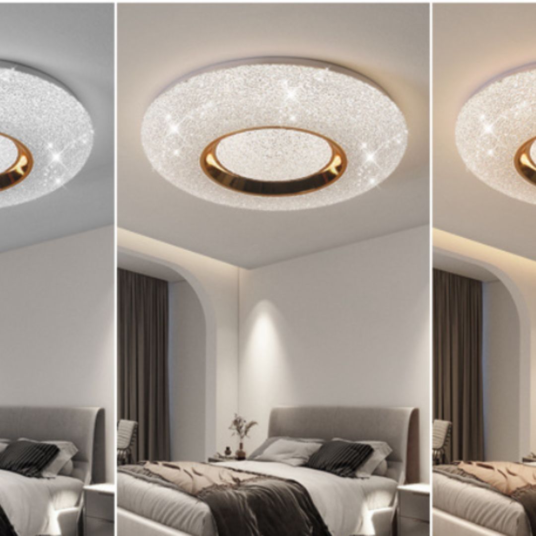 Đèn ốp trần bảo vệ mắt decor sử dụng 3 chế độ màu
