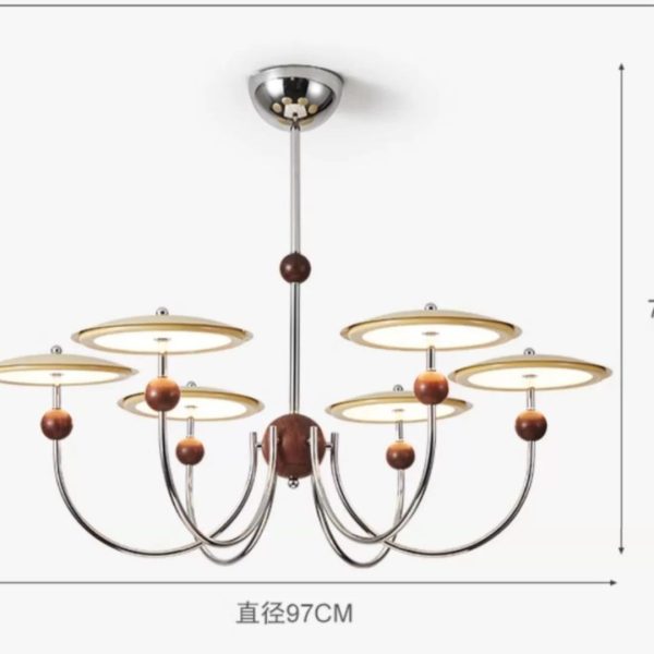 Đèn Chùm Thả Hình Đĩa Bay, Đèn Chùm Phòng Khách, Hội Trường Phong Cách Cổ Điển, Đèn Thả Retro - Hình ảnh 3