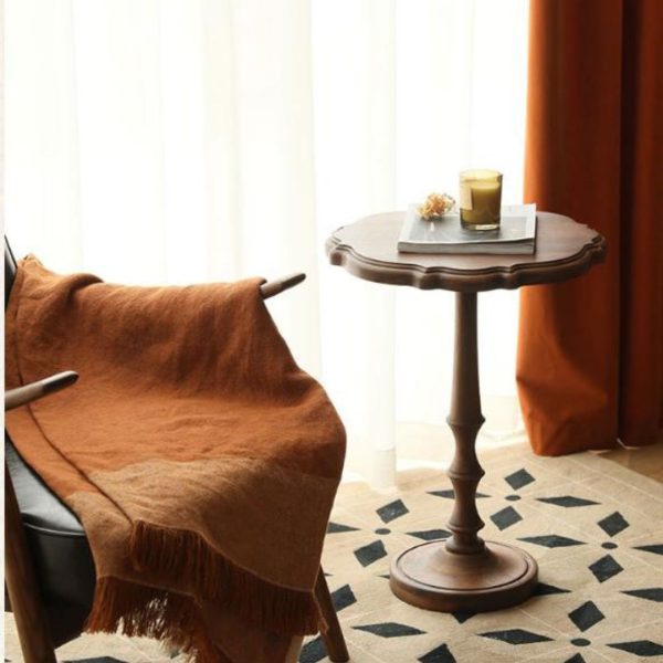 Bàn Cafe Gỗ Nhỏ Di Động Retro Cổ Điển Phong Cách Trung Cổ Trang Trí Phòng Khách
