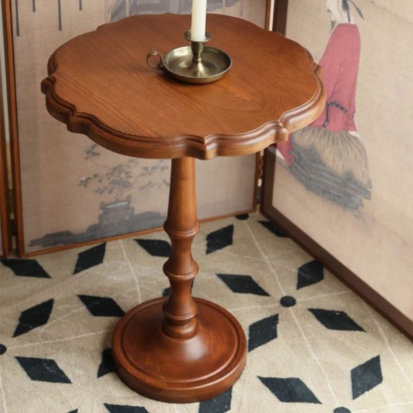 Bàn Cafe Gỗ Nhỏ Di Động Retro Cổ Điển Phong Cách Trung Cổ Trang Trí Phòng Khách