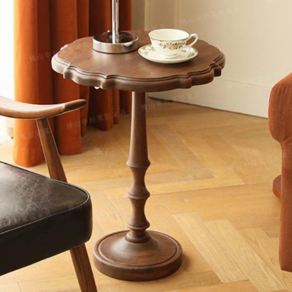Bàn Cafe Gỗ Nhỏ Di Động Retro Cổ Điển Phong Cách Trung Cổ Trang Trí Phòng Khách