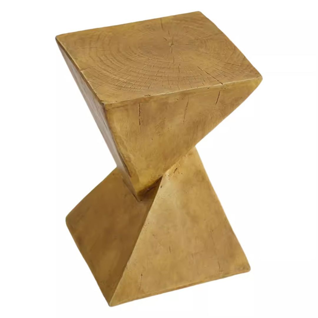 Bàn Cafe Hình Học Vân Gỗ Sáng Tạo Phòng Cách Wabi Sabi Decor Cạnh Giường Ngủ