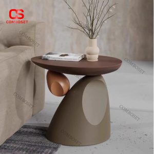 Bàn Cafe Mô Phỏng Đá Bằng Nhựa Phong Cách Wabi Sabi Nhật Bản Decor Phòng Khách