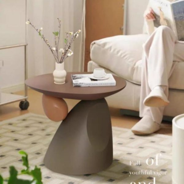 Bàn Cafe Mô Phỏng Đá Bằng Nhựa Phong Cách Wabi Sabi Nhật Bản Decor Phòng Khách
