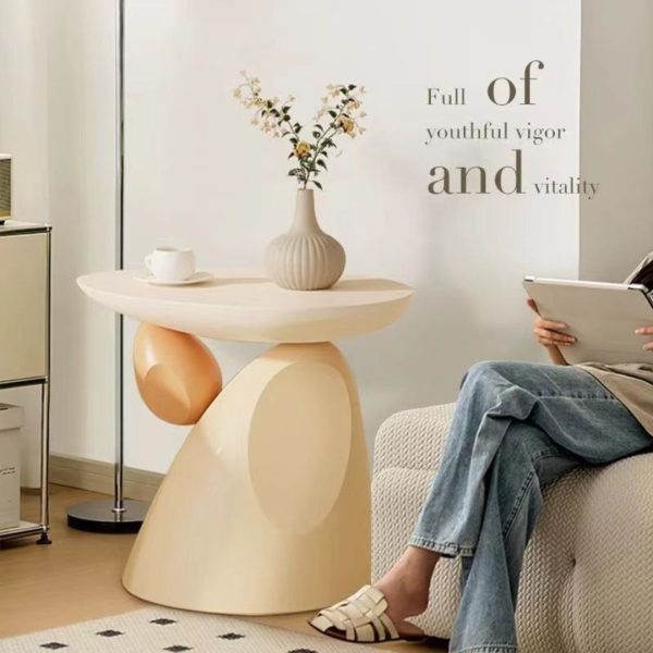 Bàn Cafe Mô Phỏng Đá Bằng Nhựa Phong Cách Wabi Sabi Nhật Bản Decor Phòng Khách