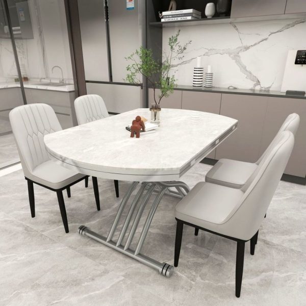 Bàn Cafe Nâng Đa Chức Năng Tích Hợp Ngăn Kéo, Bàn Ăn Mặt Đá Phòng Bếp Sang Trọng