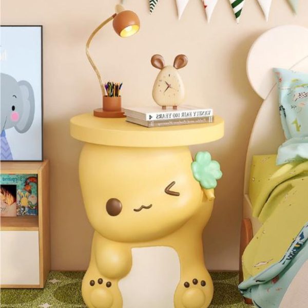 Bàn Cafe Nhỏ Khủng Long Hoạt Hình Màu Xanh, Vàng Sáng Tạo Phòng Ngủ Cho Bé Trai, Bé Gái