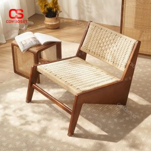 Bàn Ghế Gỗ Mây Dây Đan Thủ Công Mộc Mạc Phong Cách Nội Thất Xanh