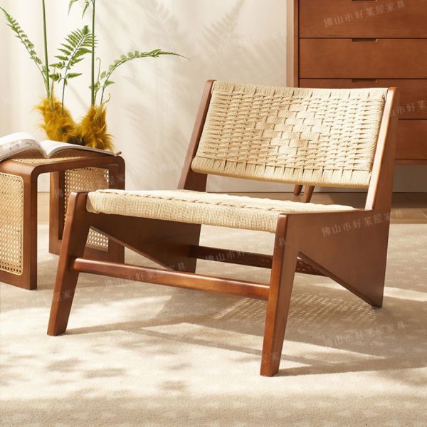 Bàn Ghế Gỗ Mây Dây Đan Thủ Công Mộc Mạc Phong Cách Nội Thất Xanh