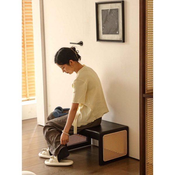 Bàn Trà Nhỏ Gỗ Mây Ngồi Sàn Thiết Kế Tối Giản Phong Cách Nhật Bản Decor Phòng Trà, Phòng Khách