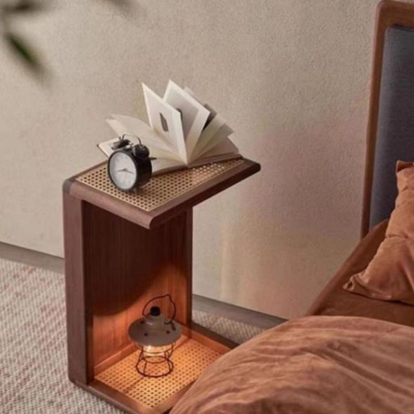 Bàn Trà Nhỏ Gỗ Mây Ngồi Sàn Thiết Kế Tối Giản Phong Cách Nhật Bản Decor Phòng Trà, Phòng Khách