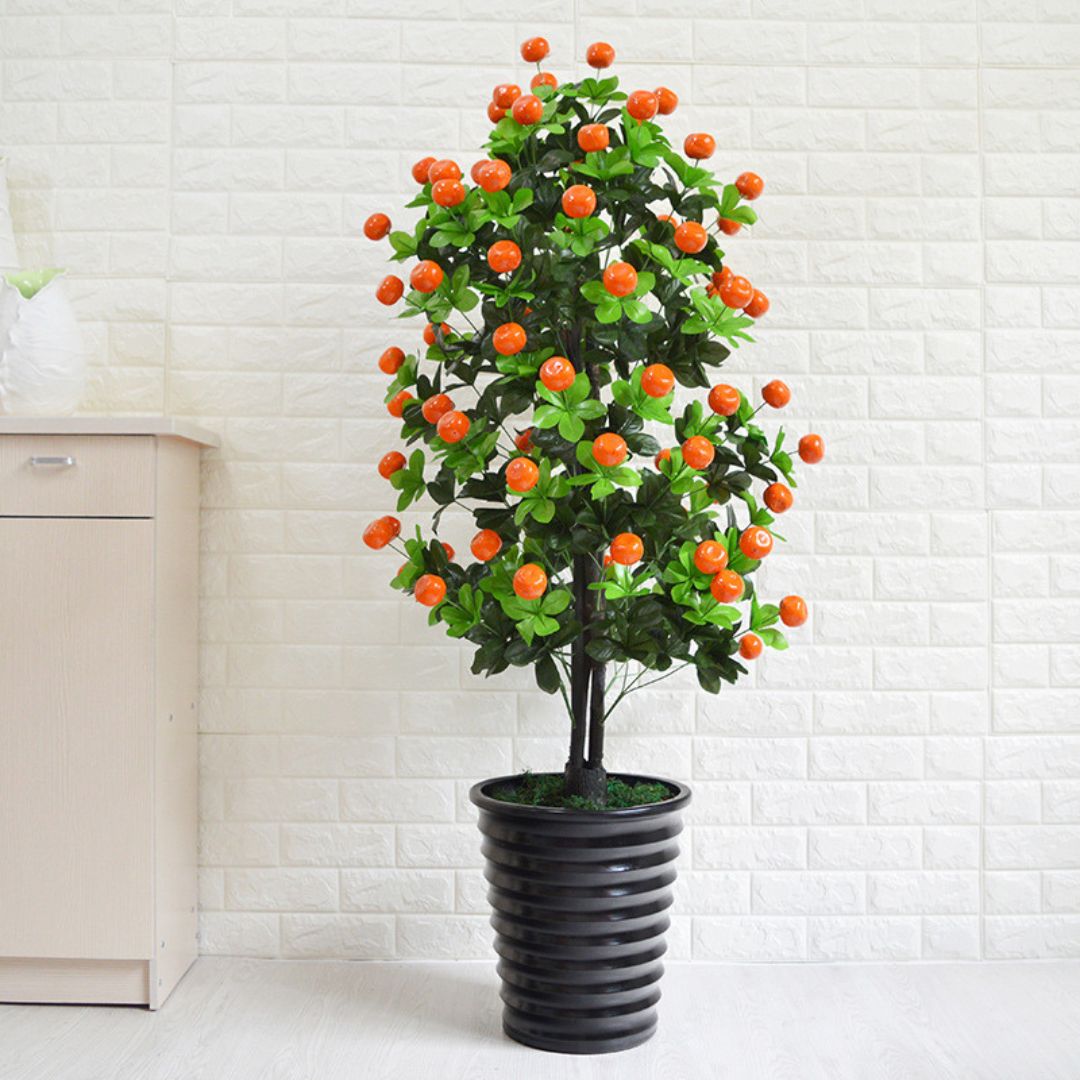 Cây Quả Cam Quất Nhân Tạo, Cây Ăn Quả Trang Trí Phòng Khách Ngày Tết, Mùa Xuân