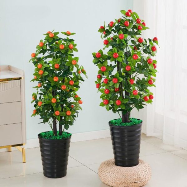 Cây Quả Cam Quất Nhân Tạo, Cây Ăn Quả Trang Trí Phòng Khách Ngày Tết, Mùa Xuân