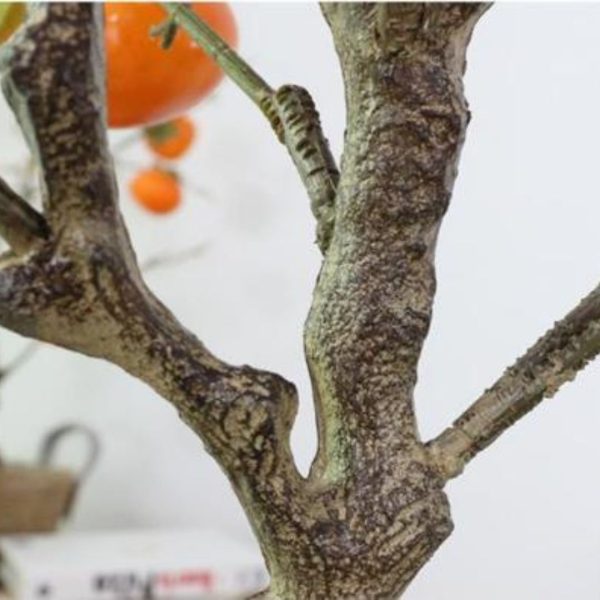 Cây Quả Hồng Giả Trái To Màu Cam Tự Nhiên Trang Trí Ngày Tết, Bàn Làm Việc